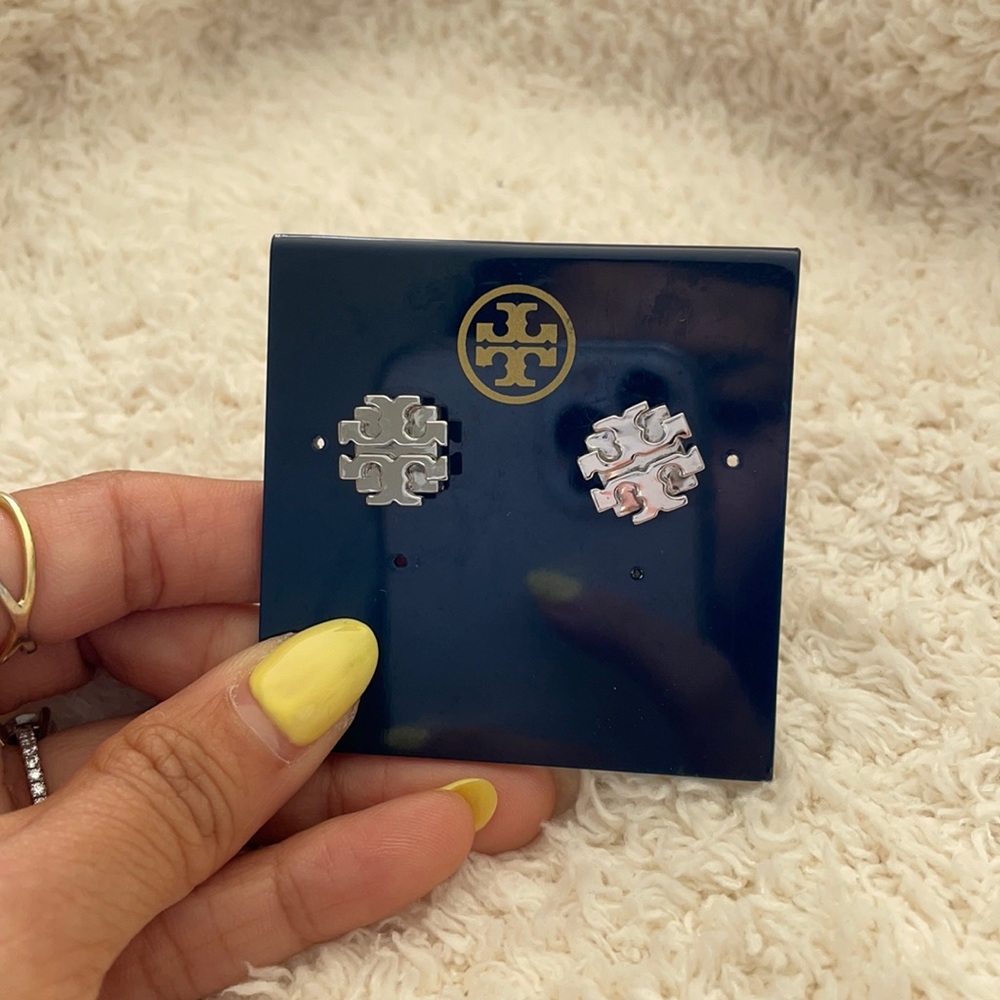 Tory Burch BRAND NEW Large T Logo Stud Earring